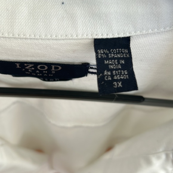 Izod White Denim Jacket - Picture 3 of 4